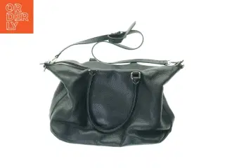 Sort skindtaske med brandnavn fra Decadent (str. 40 x 30 cm)