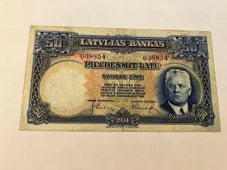 50 Latu Lithuania 1934