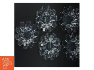 Holmegaard solsikke Glasfad med blomstermotiv (str. 18 x 4 cm)