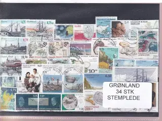 Grønland - 34 Stk. - Stemplede