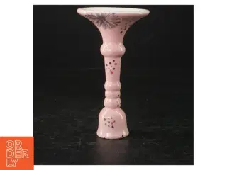 Porcelænslysestage med blomstermotiv (str. 15 cm)