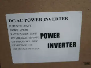 Inverter GREEN ENERGY Pure Sine Wave DC/AC Power 2000W
