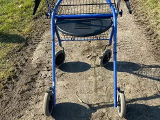 GOD BLÅ ROLLATOR MED HÅNDBREMSE, KURV OG INTEGRERE