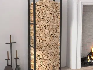 Brændestativ 50x28x132 cm stål matsort