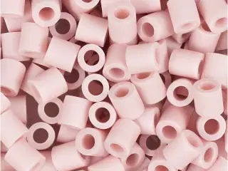 NABBI BioBeads Rørperler, str. 5x5 mm, hulstr. 2.5 mm, medium, lys pink, 1000stk./ 1 pk.