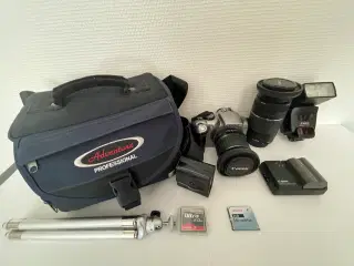 Canon EOS 300 D med tilbehør