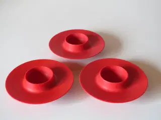 Tre røde Ørskov æggebægre
