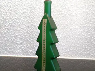 Juletræs glasflaske til snaps eller portvin 