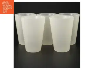 Sæt med 5 frostede drikkeglas (str. Ø 9 cm)