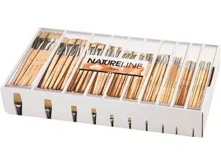 Nature Line Pensler, 00+0+1+2+4+8+12+14+20+22, L: 17,5-20,5 cm, B: 3-22 mm, flad, 10x12stk./ 1 pk.