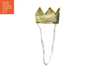 Guld krone til rollespil (str. 11,5 cm)