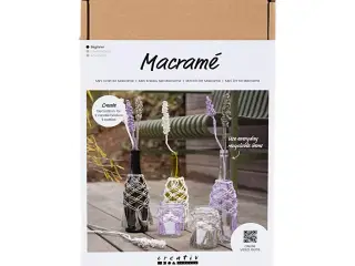 DIY Macramé Kit til Unikke Glasdekorationer