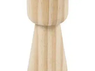 Elegant Trælysestage med Metalindsats, 11 cm høj