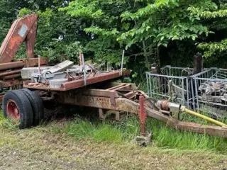 Traktor vogn med kran