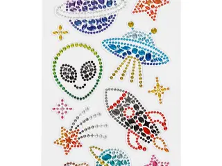 Diamond stickers, rummet, ark 10x16 cm, 1 ark