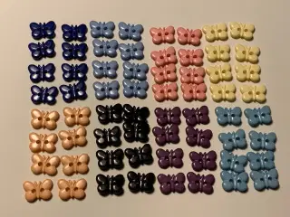 Knapper med figur - 12 kr for 8 stk. (samme farve)