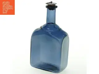 Blå Ælghult glasflaske med låg (str. 22 cm)