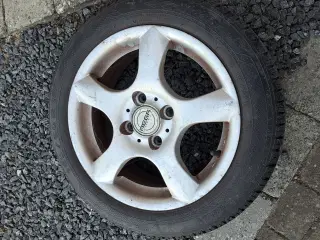Alufælge 14" inklusive dæk sælges