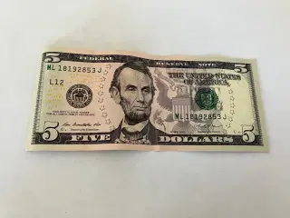 Five Dollars USA 2013