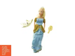 Dukke i blå kjole med tilbehør fra Barbie (str. 31 cm)
