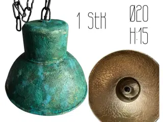 Håndmalet lampe i oxideret farve 