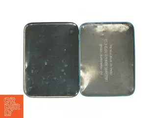 Vintage 1950&#39;er blå Skibsmotiv metal dåse fra Edward Sharp & Sons LTD (str. 16x12 cm)