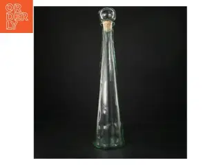 Glasflaske med kork prop (str. H. 43 cm. ø. 10 cm)
