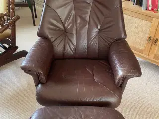 Læder lænestol