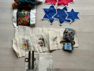 Broderier, nogle påbegyndte 