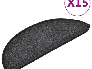 15 stk. trappemåtter 56 x 17 x 3 cm antracitgrå