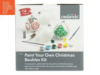 Paint your own christmas Baubles Kit fra CRELANDO (str. 20 x 20 x 10 )