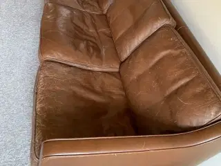 3 pers. Børge Mogensen sofa (2423) i brunt læder