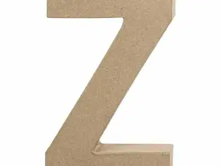 Bogstav, Z, H: 20,2 cm, B: 11,2 cm, tykkelse 2,5 cm, 1 stk.