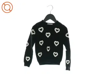 Sweatshirt med hjerter fra H&M (Str. 110-116 cm/4-6 år)