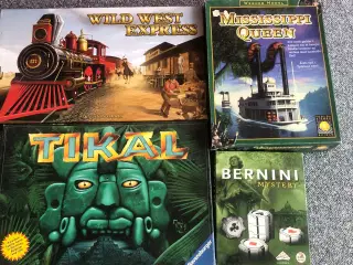 4 brætspil næsten ny