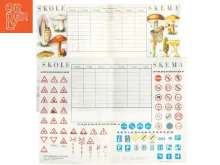 Vintage Skoleskema Plakater (str. 21x14 cm)