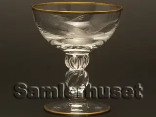 Lyngby Måge Likørglas. H:79 mm. Nye glas.