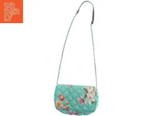 Quiltet skuldertaske med blomsterprint (str. 23 x 15 x 5 cm)
