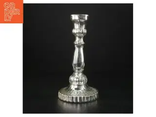 Glas lysestage (str. H. 22 cm)