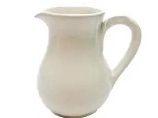 6 stk. Kande stentøj råhvid 0,5 ltr Rustik