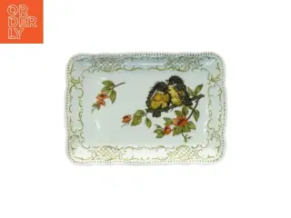 Håndmalet porcelæn fad fra West Germany(str. 18 x 13 cm)