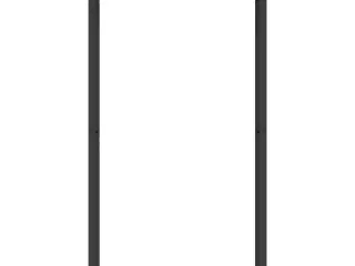 Brændestativ 80x28x154 cm stål matsort