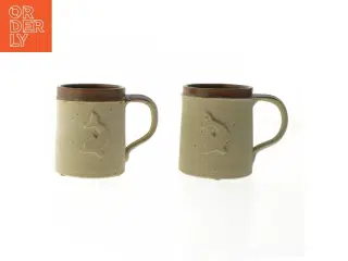 Keramiske krus med håndtag (str. Ø. 7,5 cm, længde, 10 cm)