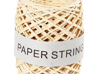 Papirsnor, tykkelse 1 mm, natur, 50m/ 1 rl.