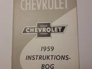 Chevrolet 1959 Original Instruktionsbog på Dansk