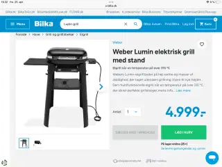 WEBER Lumin elektrisk grill
