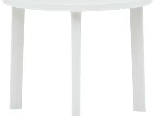 Havebord 89 cm plastik hvid