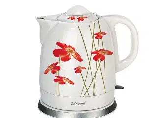 Elkedel Maestro 1,5 l keramisk – Red Flowers, 1.200 W