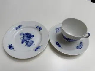 Blå blomst kaffestel