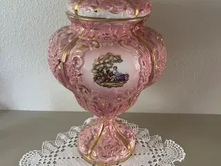 Vintage lyserød vase/opsats